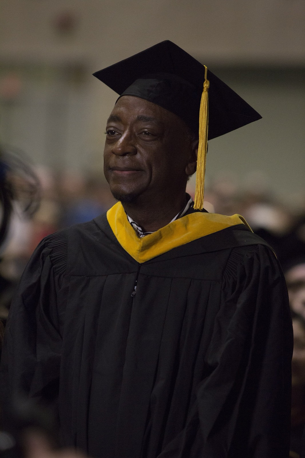 Graduate portrait with academic hood