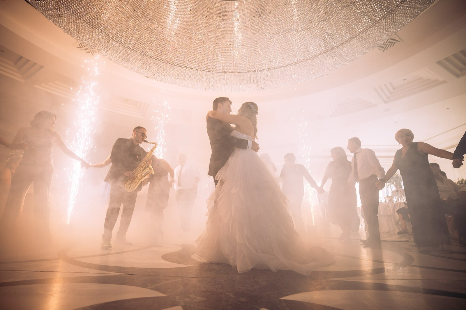 Newlyweds’ first dance